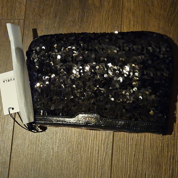 Furla Sparkling Black Sequin Wristlet - Picture 9 of 15